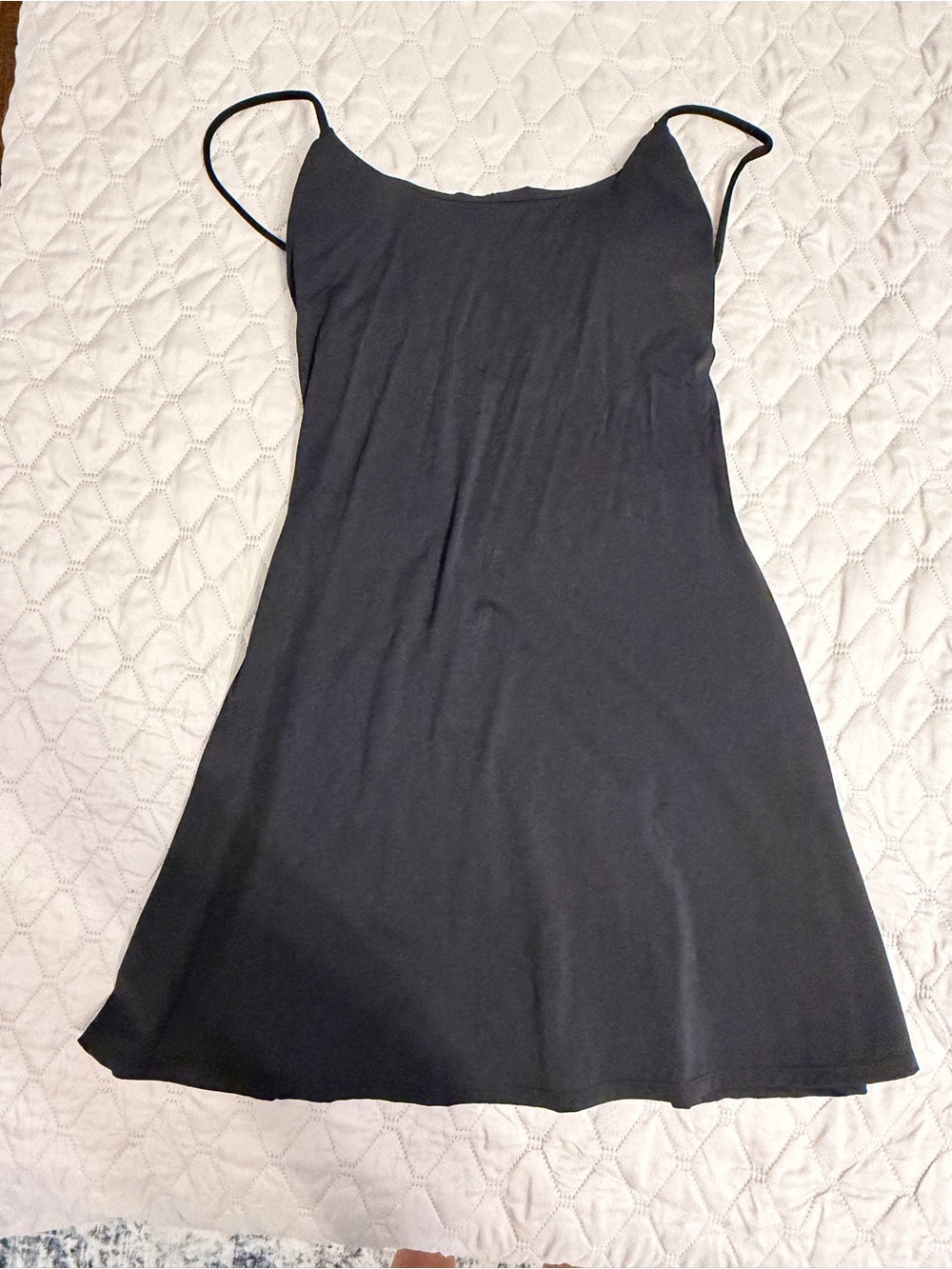 Black Lace Up Athletic Dress with Built-in Bra No Undershorts - Size M
